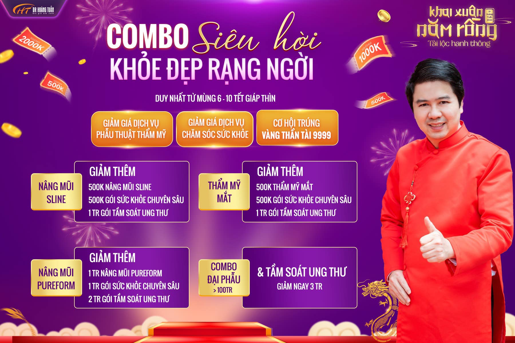 KHUYẾN MÃI COMBO: THẨM MỸ CHUYÊN SÂU VÀ CHĂM SÓC SỨC KHỎE CHỦ ĐỘNG